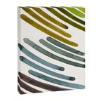 Olive Green Navy Blue Watercolor Colorful Stripes Mid Century Modern Art Primitive Abstract Art Canvas Print Gallery Image 6
