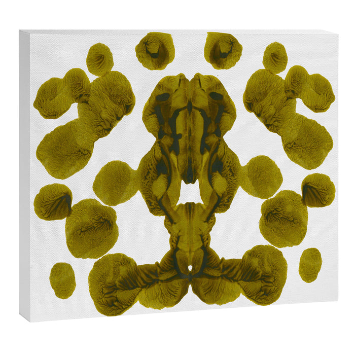 Olive Green Rorschach Test Canvas Print Gallery Image 1