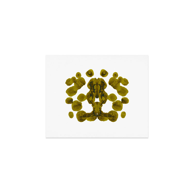Olive Green Rorschach Test Art Print Gallery Image 1