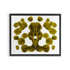 Olive Green Rorschach Test Framed Canvas Print Gallery Image 2