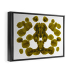 Olive Green Rorschach Test Framed Canvas Print Gallery Image 6