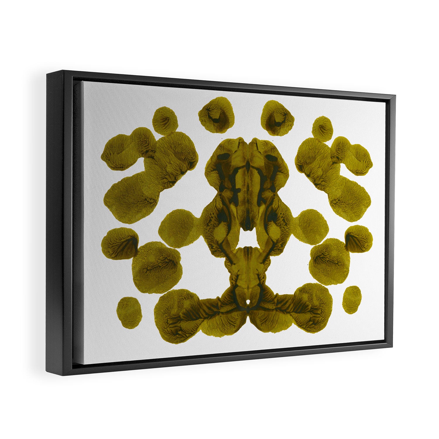 Olive Green Rorschach Test Framed Canvas Print Gallery Image 6