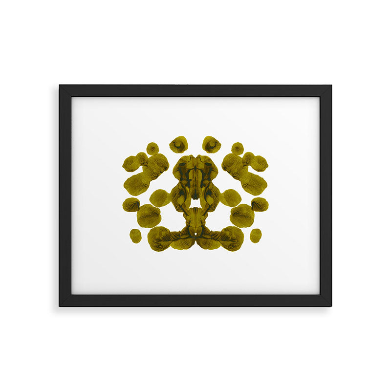 Olive Green Rorschach Test Framed Art Print Gallery Image 5