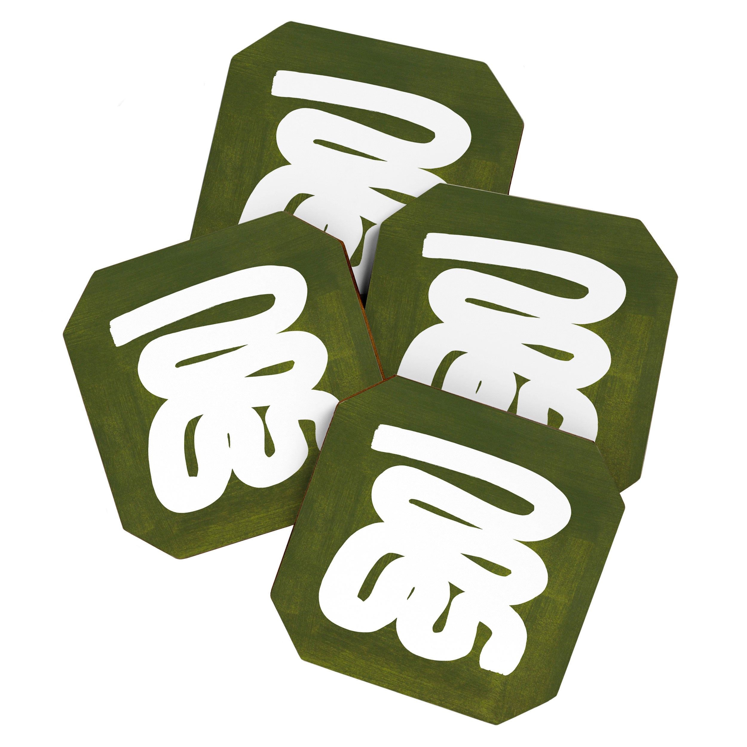 Olive Green Wiggle Run Coaster Gallery Image 1
