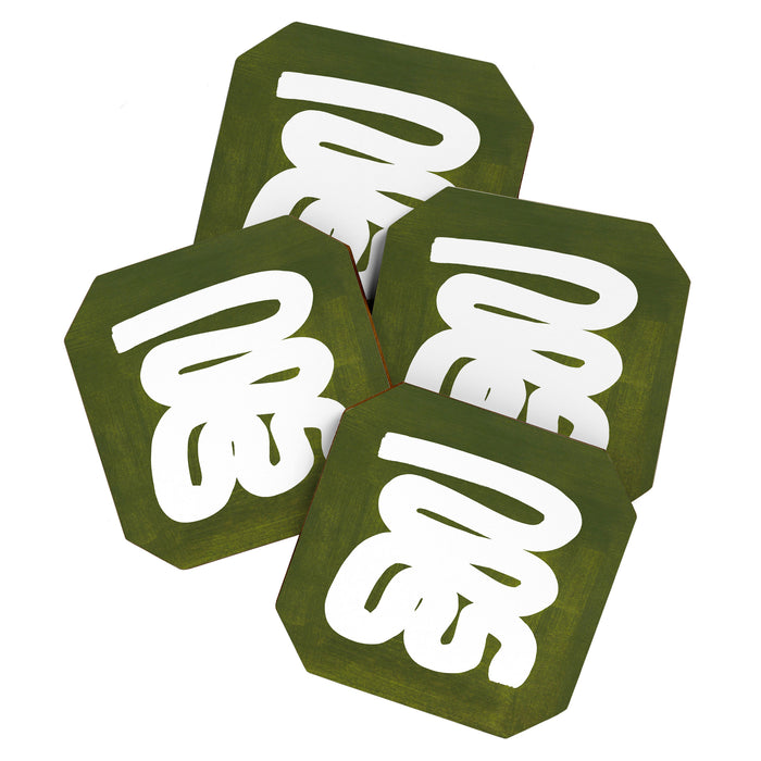 Olive Green Wiggle Run Coaster Gallery Image 1