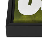 Olive Green Wiggle Run Framed Canvas Print Gallery Image 3
