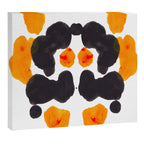 Orange & Black Inkblot Rorschach Diagram Canvas Print Gallery Image 12