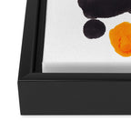 Orange & Black Inkblot Rorschach Diagram Framed Canvas Print Gallery Image 3