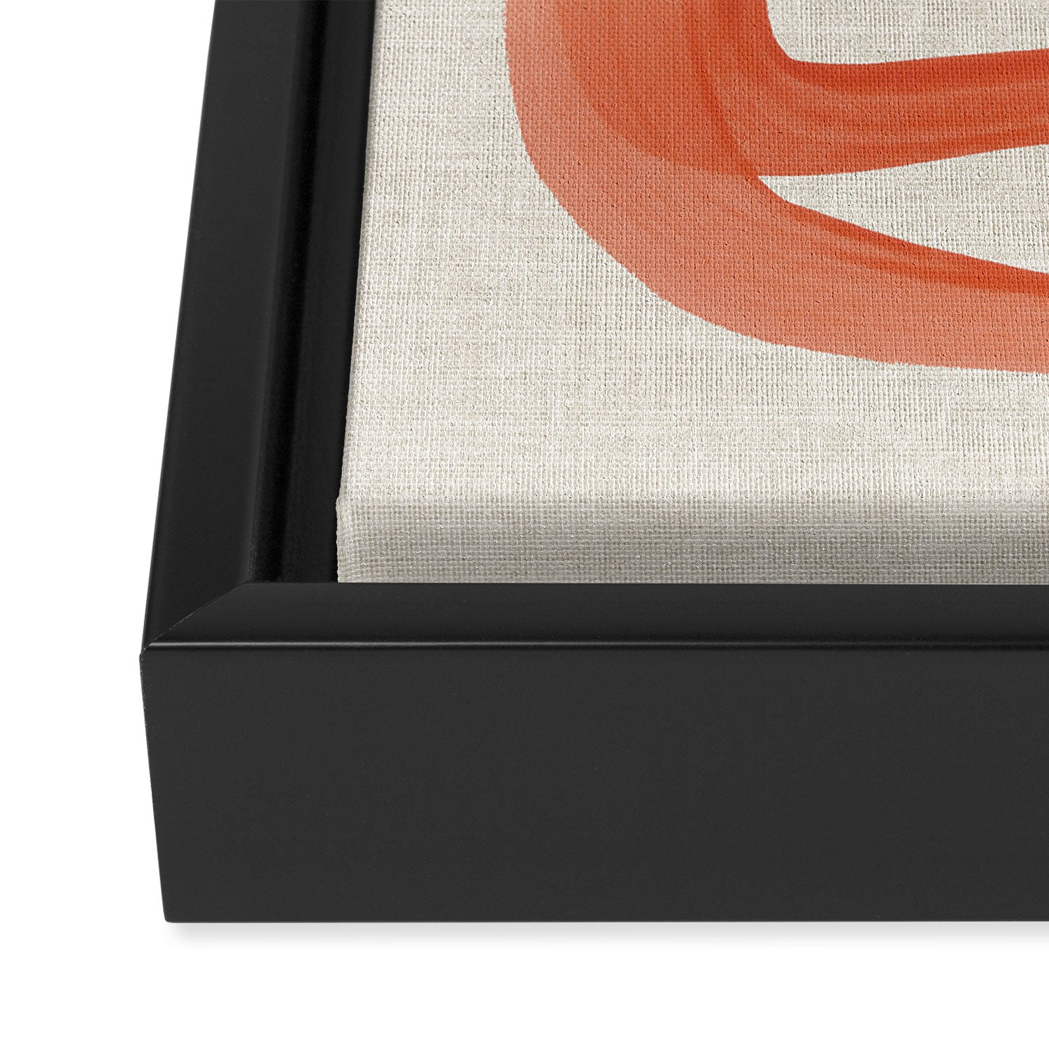 Orange Goes Around Framed Canvas Print Gallery Image 3