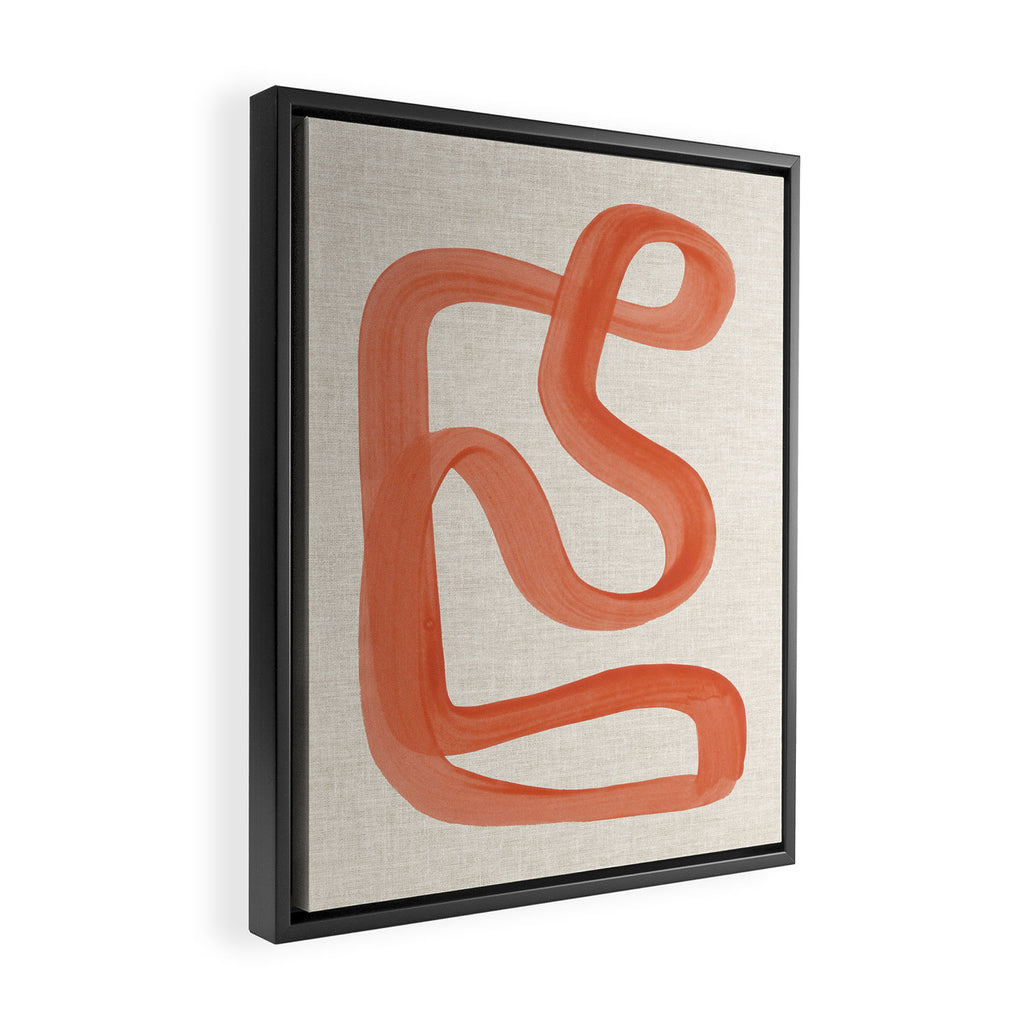 Orange Goes Around Framed Canvas Print Gallery Image 2
