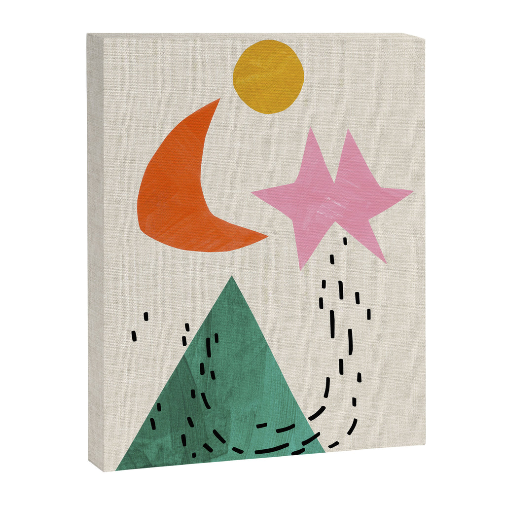 Orange Moon Mountain Canvas Print Gallery Image 6