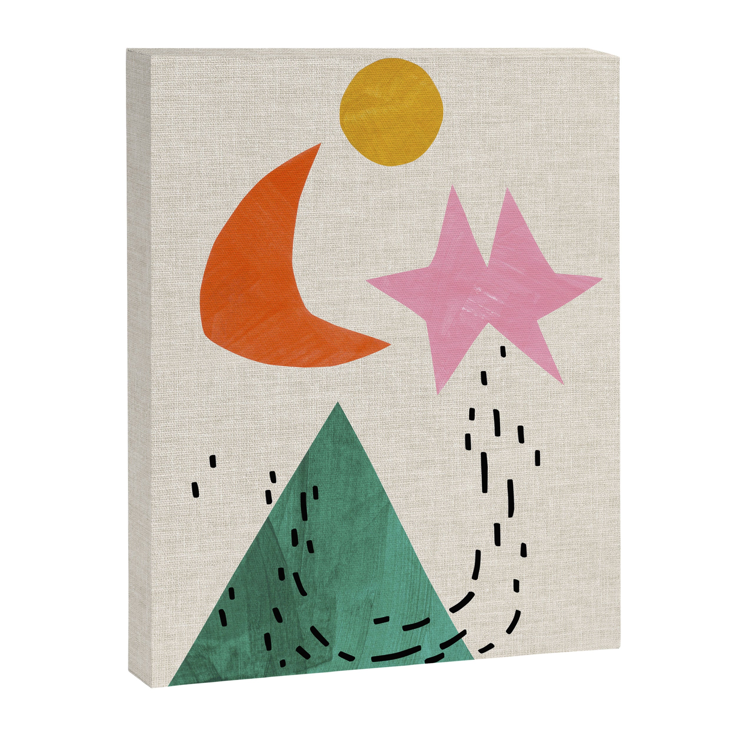 Orange Moon Mountain Canvas Print Gallery Image 6