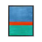 Orange Ocean Sun Framed Canvas Print Gallery Image 6