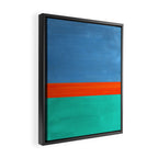 Orange Ocean Sun Framed Canvas Print Gallery Image 2