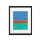 Orange Ocean Sun Framed Art Print Gallery Image 5