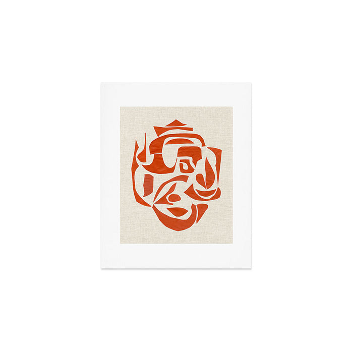 Orange Samurai Art Print Gallery Image 1