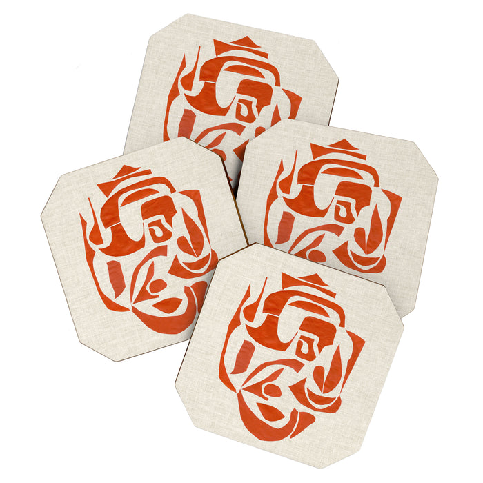 Orange Samurai Coaster Gallery Image 1