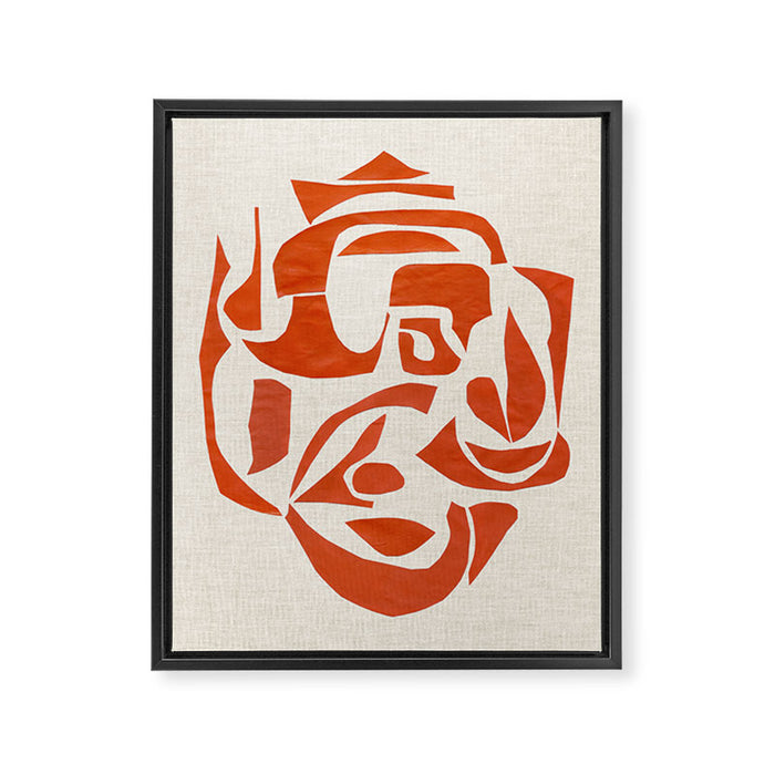 Orange Samurai Framed Canvas Print Gallery Image 1
