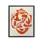 Orange Samurai Framed Canvas Print Gallery Image 6
