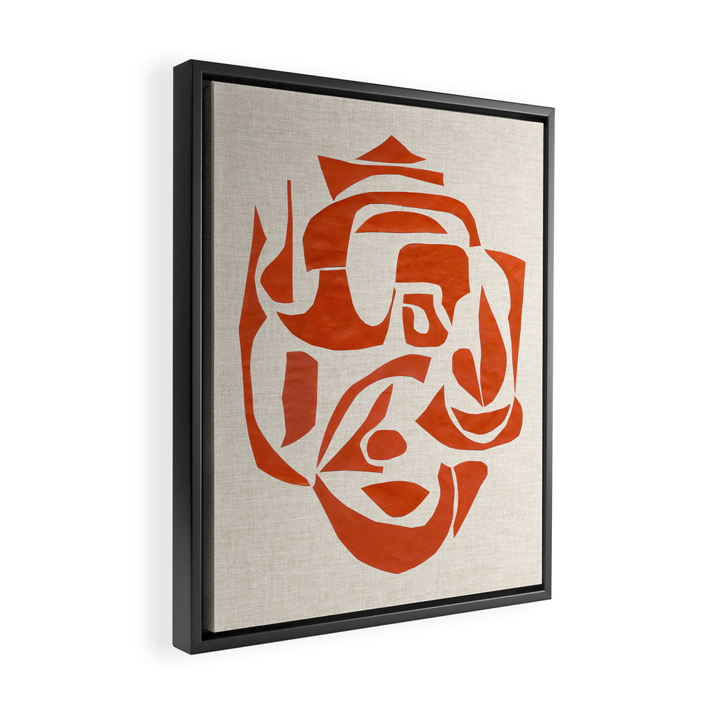 Orange Samurai Framed Canvas Print Gallery Image 2