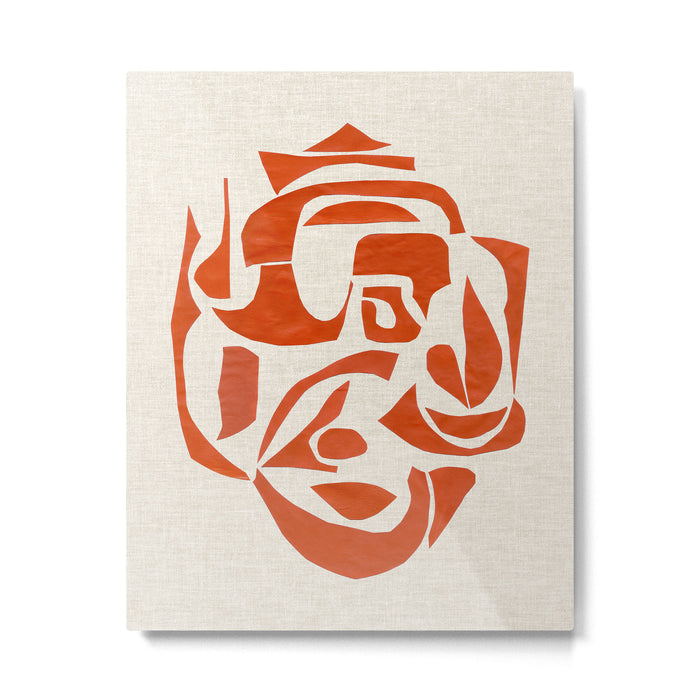 Orange Samurai Metal Print Gallery Image 1