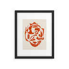 Orange Samurai Framed Art Print Gallery Image 5