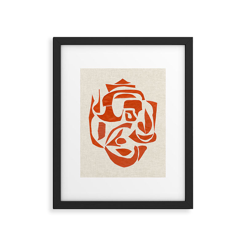 Orange Samurai Framed Art Print Gallery Image 5