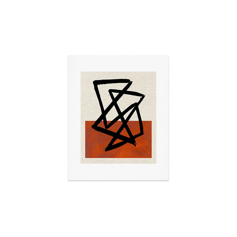 Orange Shards Art Print Gallery Image 1
