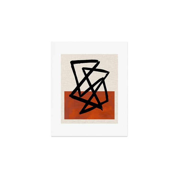 Orange Shards Art Print Gallery Image 1
