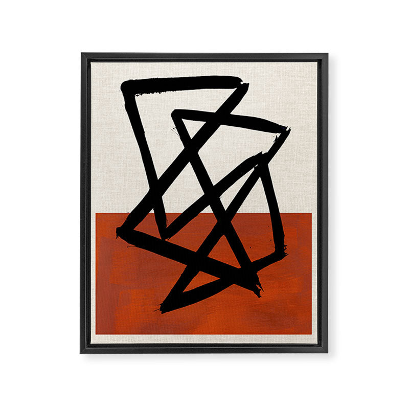 Orange Shards Framed Canvas Print Gallery Image 6