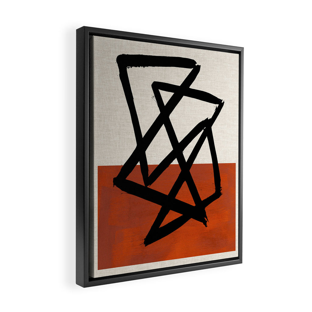 Orange Shards Framed Canvas Print Gallery Image 2