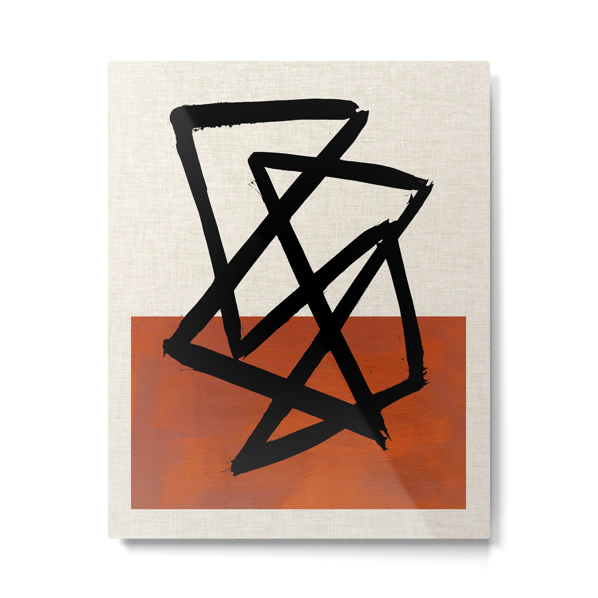 Orange Shards Metal Print Gallery Image 4