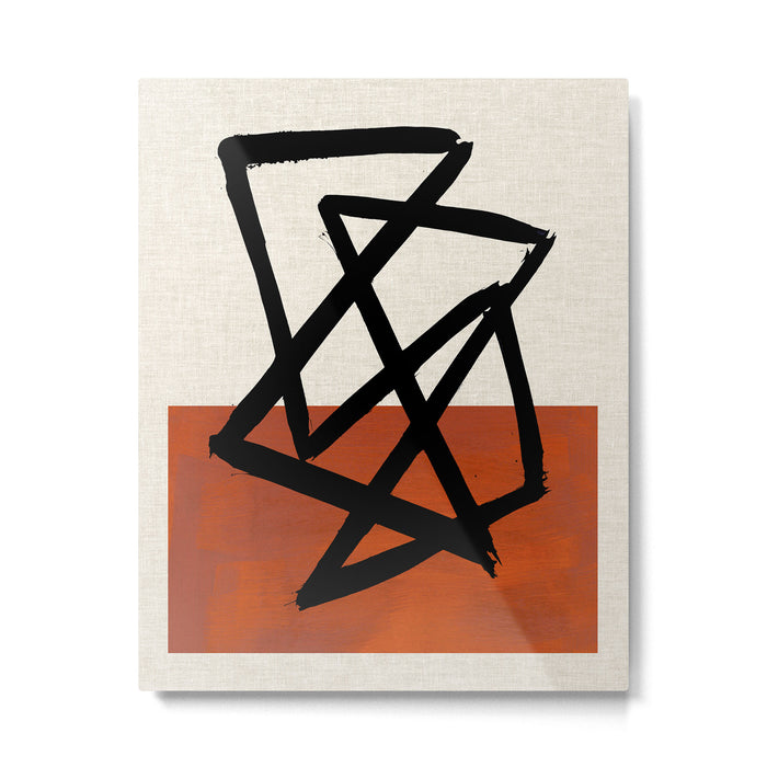 Orange Shards Metal Print Gallery Image 1