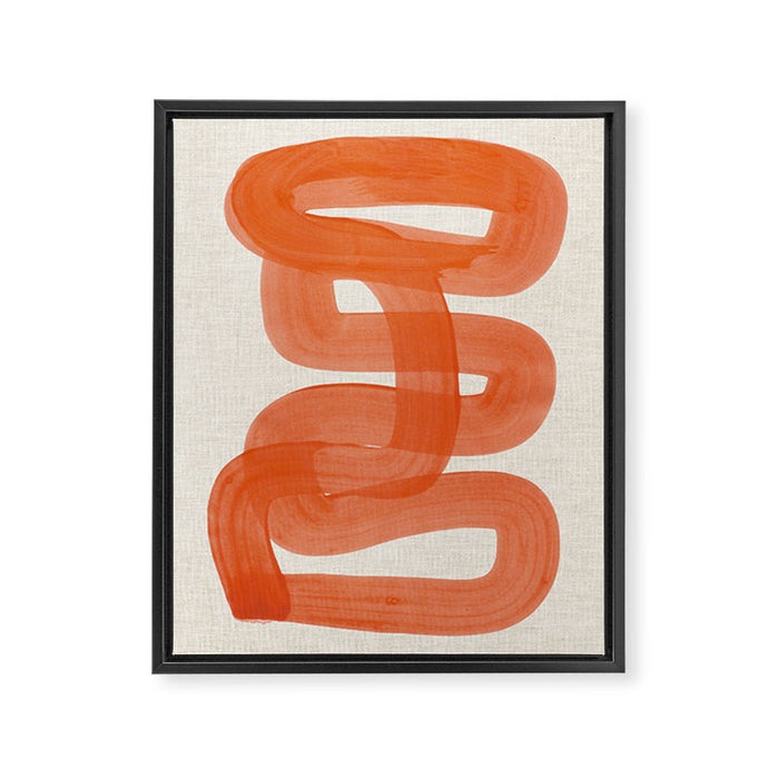 Orange Suave Framed Canvas Print Gallery Image 1