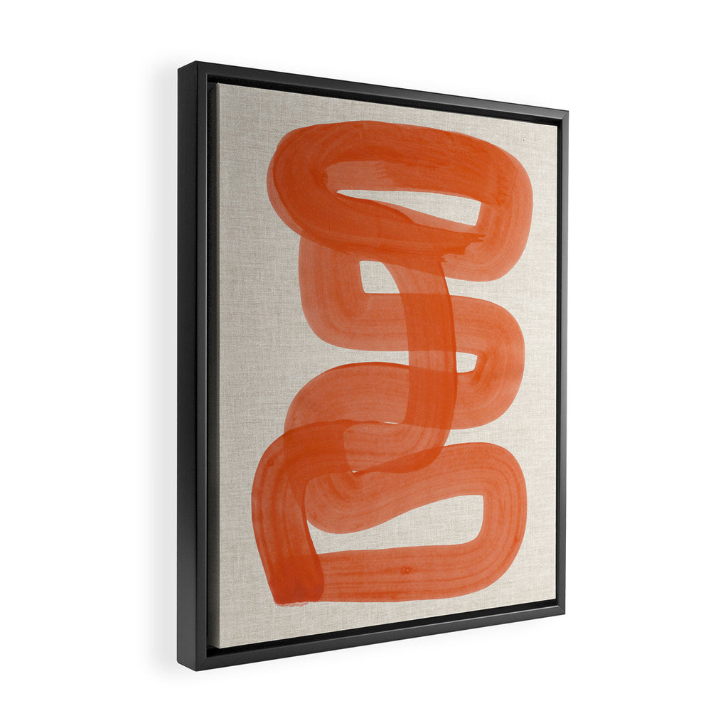 Orange Suave Framed Canvas Print Gallery Image 2