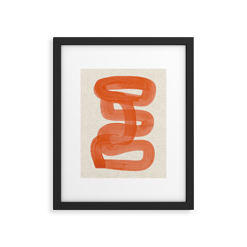 Orange Suave Framed Art Print Gallery Image 5