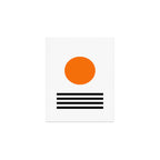 Orange Zen Sunset Minimalist Art Black Stripes Simple Art Art Print Gallery Image 1