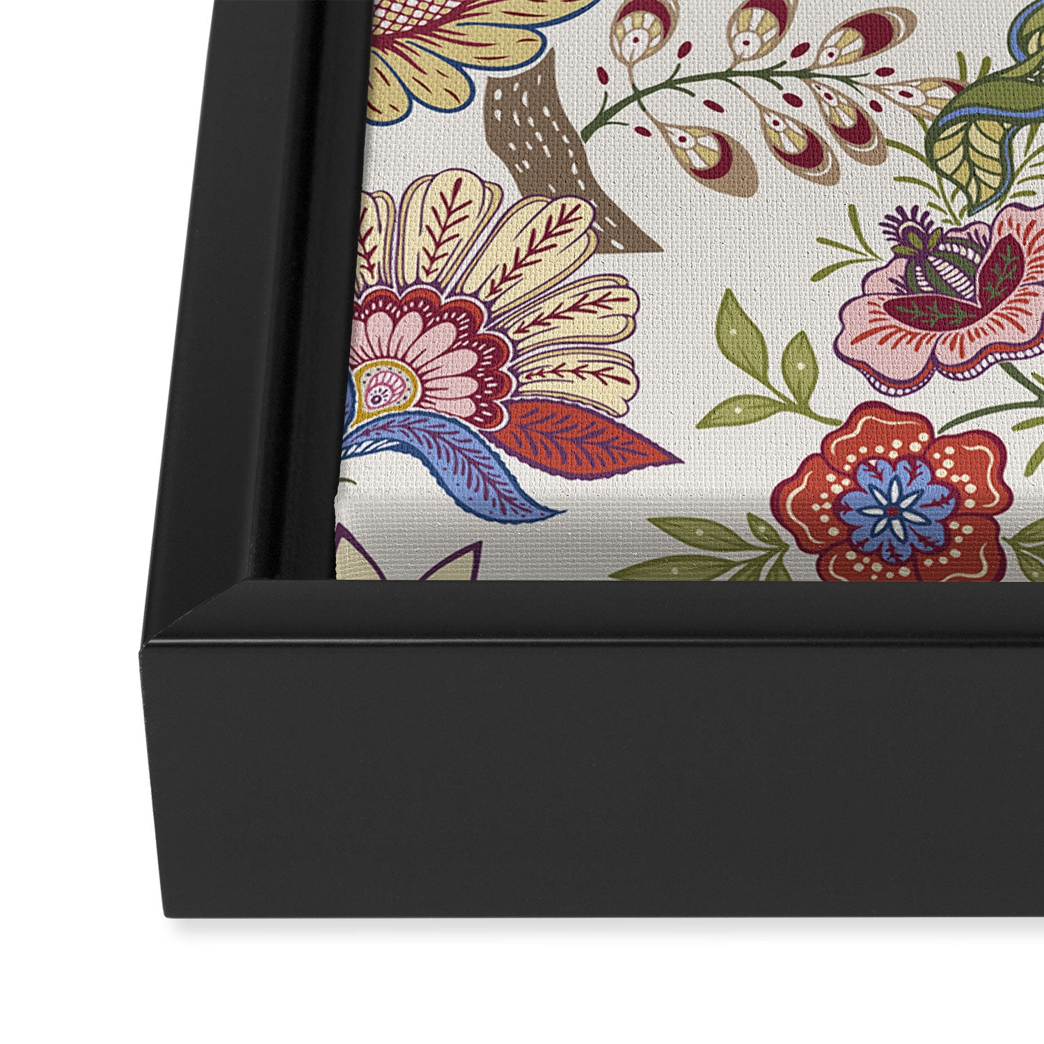 Oriental Chinoiserie Garden  Framed Canvas Print Gallery Image 3