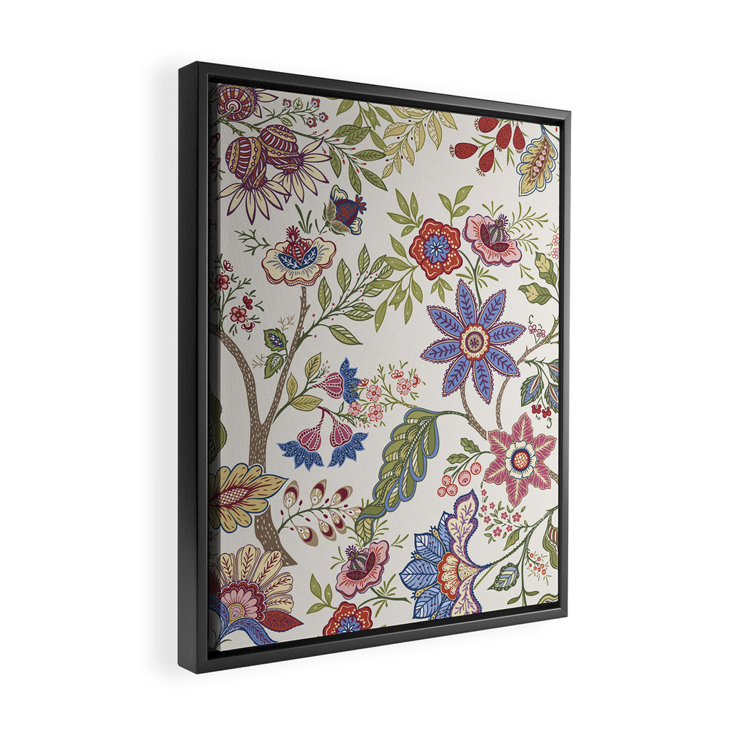 Oriental Chinoiserie Garden  Framed Canvas Print Gallery Image 2