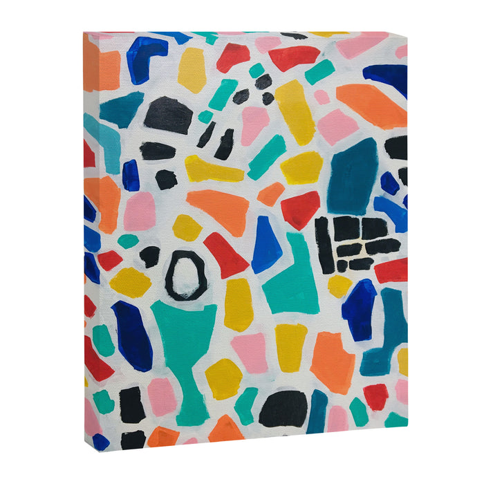 Original Painting by Ejaaz Haniff Acrylic Painting Abstract Art Shapes Pattern Fun Colorful Shapes Canvas Print Gallery Image 1