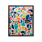 Original Painting by Ejaaz Haniff Acrylic Painting Abstract Art Shapes Pattern Fun Colorful Shapes Framed Canvas Print Gallery Image 6