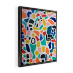 Original Painting by Ejaaz Haniff Acrylic Painting Abstract Art Shapes Pattern Fun Colorful Shapes Framed Canvas Print Gallery Image 2