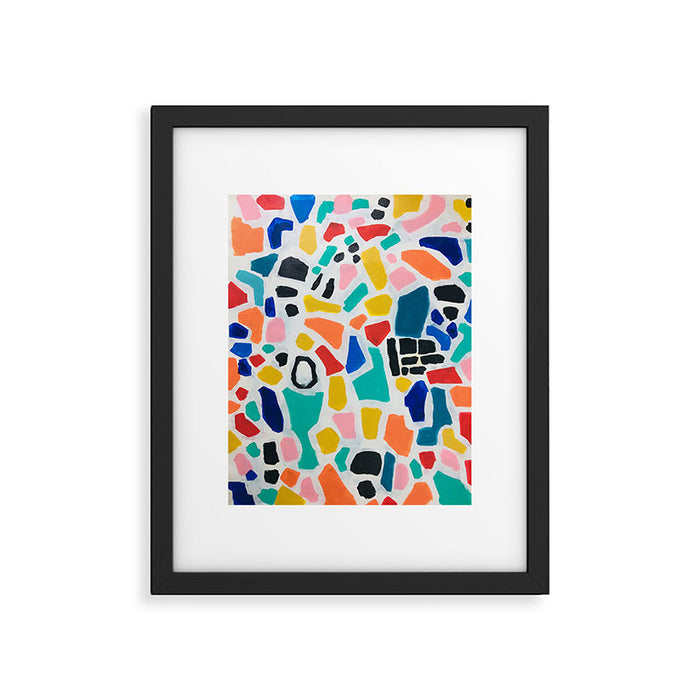 Original Painting by Ejaaz Haniff Acrylic Painting Abstract Art Shapes Pattern Fun Colorful Shapes Framed Art Print Gallery Image 1