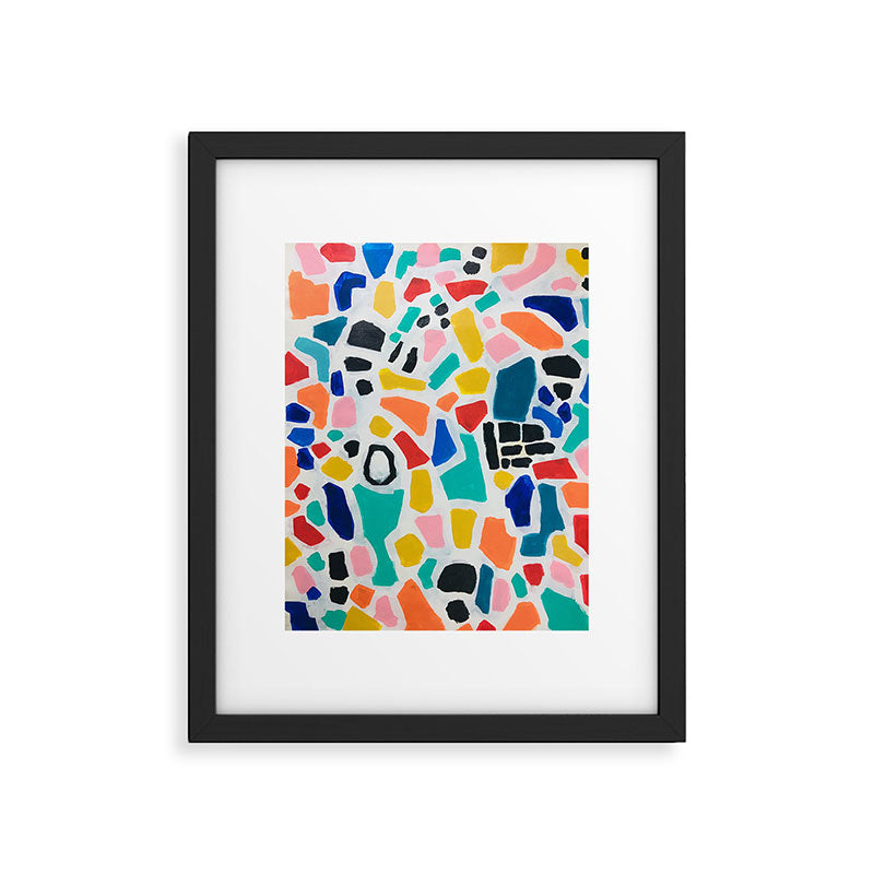 Original Painting by Ejaaz Haniff Acrylic Painting Abstract Art Shapes Pattern Fun Colorful Shapes Framed Art Print Gallery Image 5