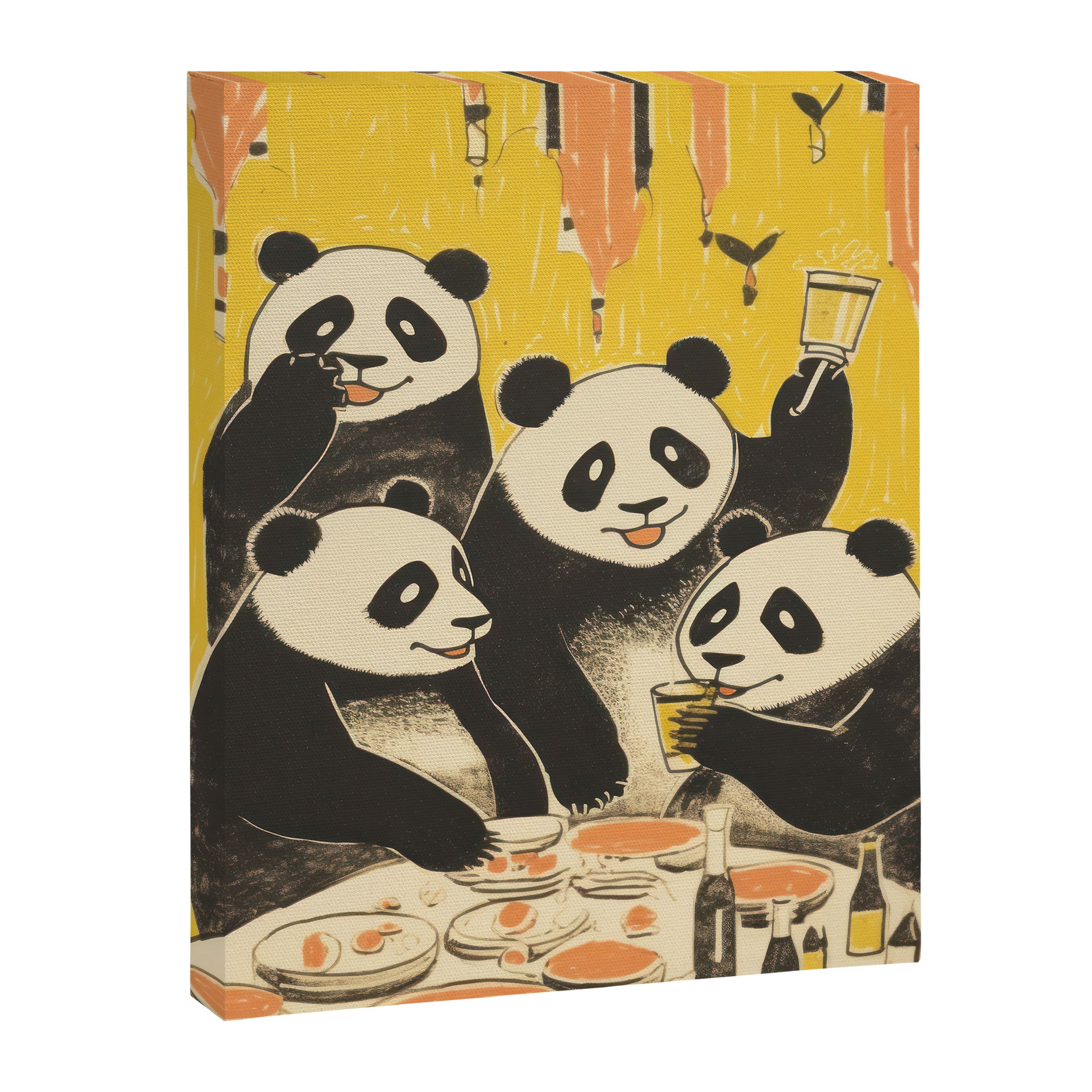 Panda Party Canvas Print Gallery Image 6