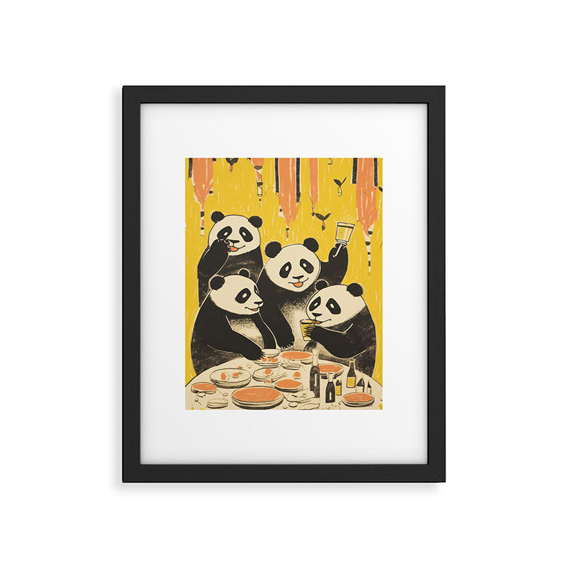 Panda Party Framed Art Print Gallery Image 5