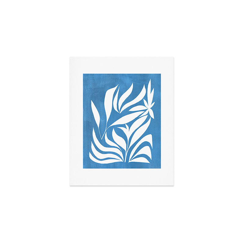 Pastel Blue Bush Art Print Gallery Image 1
