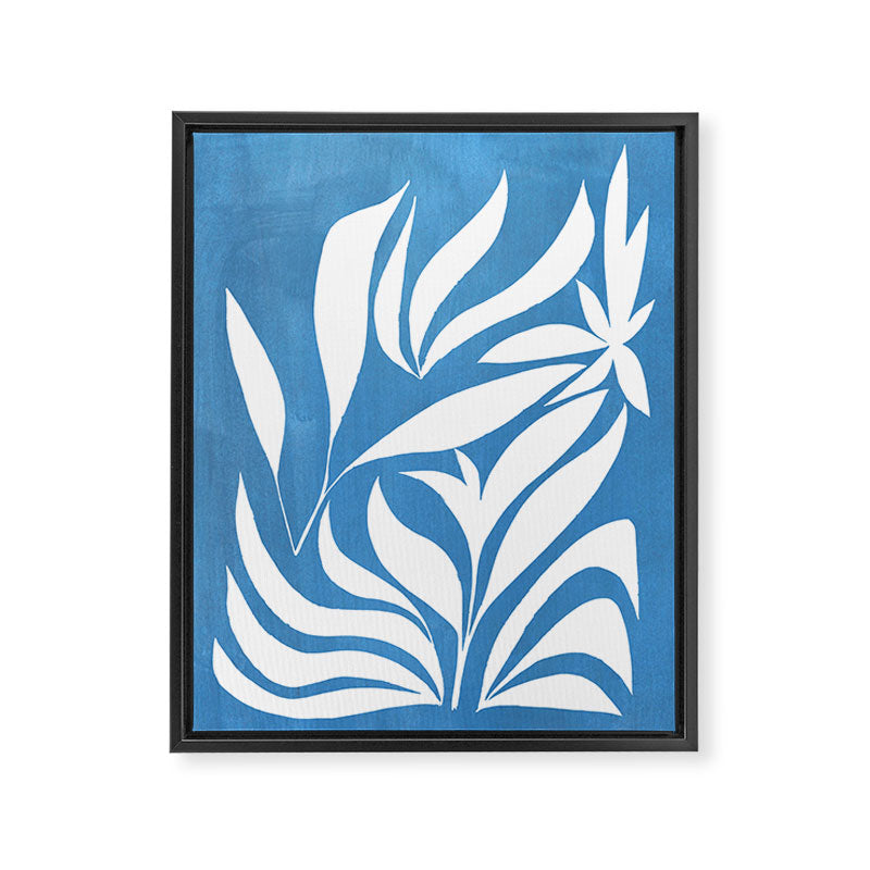 Pastel Blue Bush Framed Canvas Print Gallery Image 6