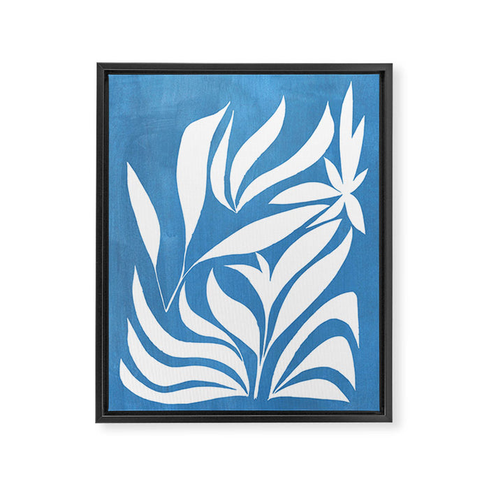 Pastel Blue Bush Framed Canvas Print Gallery Image 1