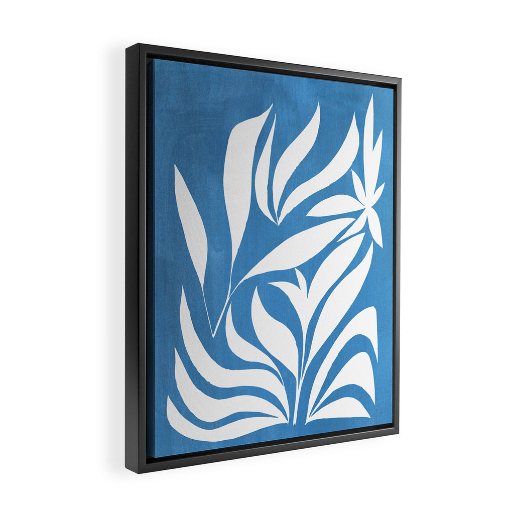 Pastel Blue Bush Framed Canvas Print Gallery Image 2